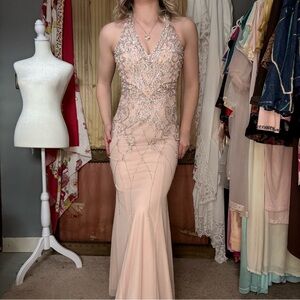 Sean Collection Blush Embellished Gown